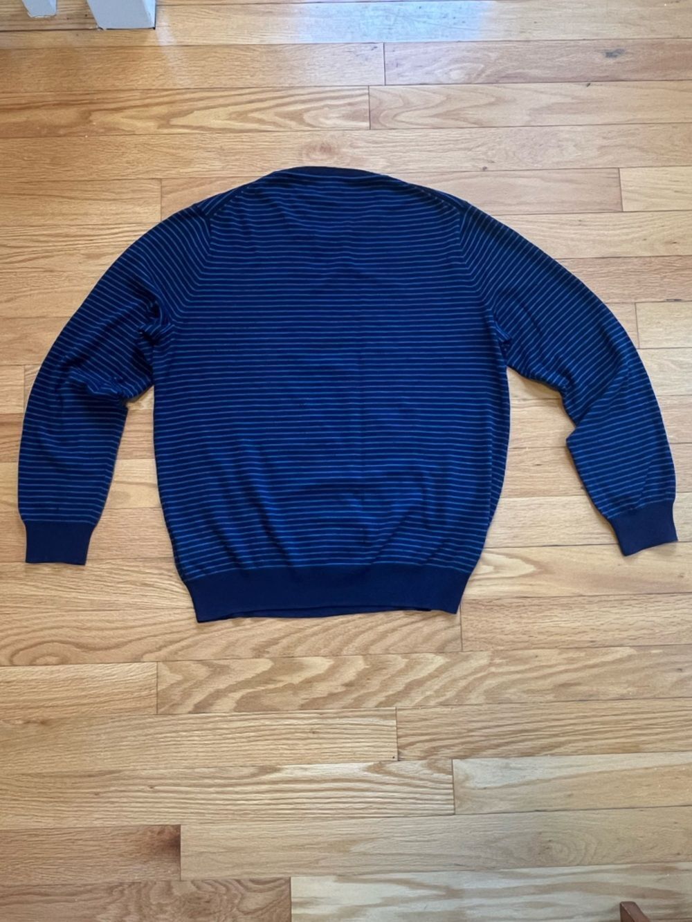 J. Crew Cotton Cashmere Blend Striped Men’s Crewneck Sweater - Picture 5 of 6